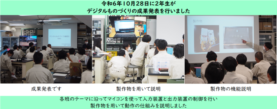 電気電子工学科2年生デジタルものづくり成果発表